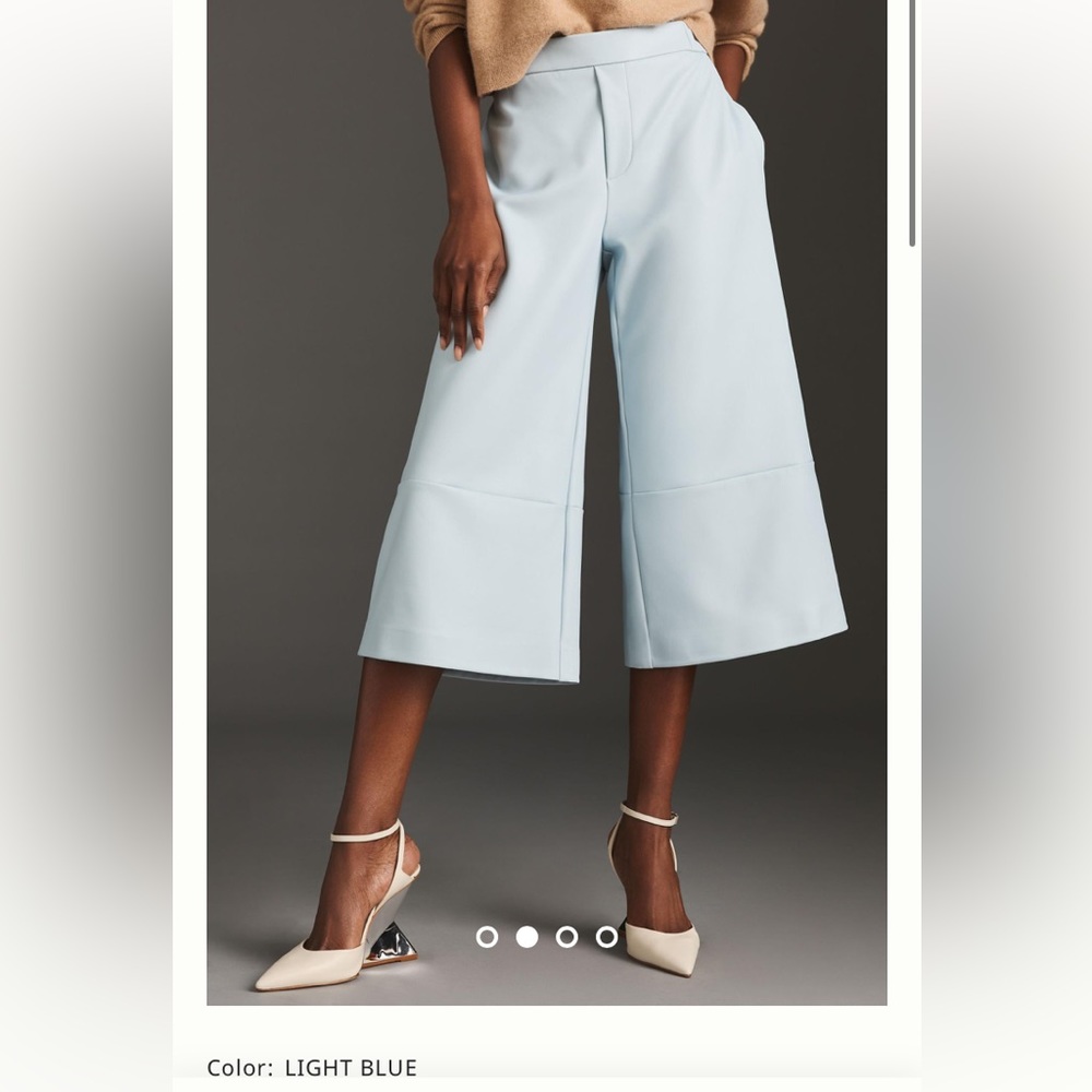 Anthropologie Maeve Faux Leather Cropped Pants